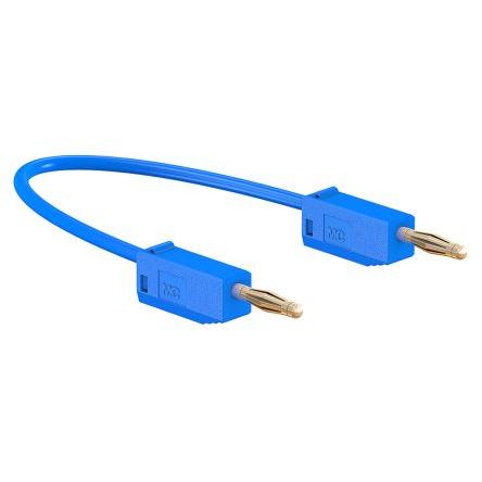 Staubli Zkušební kabel s konektorem, Modrá 10A, délka kabelů: 500 mm, 30 V ac, 60V dc, Polyvinylchlorid, úroveň