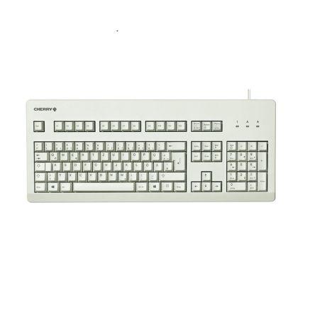 Klávesnice, model: CHERRY G80-3000, Kabelov��, Světle šedá, USB Standardní QWERTZ (němčina) x 1.73 in x 7.68in Cherry
