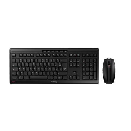 Sada klávesnice a myši, model: STREAM DESKTOP RECHARGE, Černá Bezdrátové AZERTY (Francie) Ergonomický Cherry