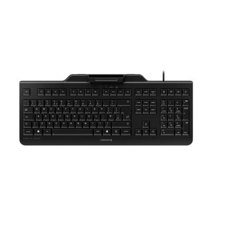 Klávesnice, model: CHERRY KC 1000 SC, Kabelový, Černá, USB Standardní Qwerty normální klávesy 109 x 1.81 in x 7.4in