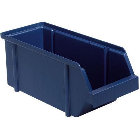 Skladovací zásobník barva Modrá Polypropylen 126 mm x 125 mm x 300 mm Raaco