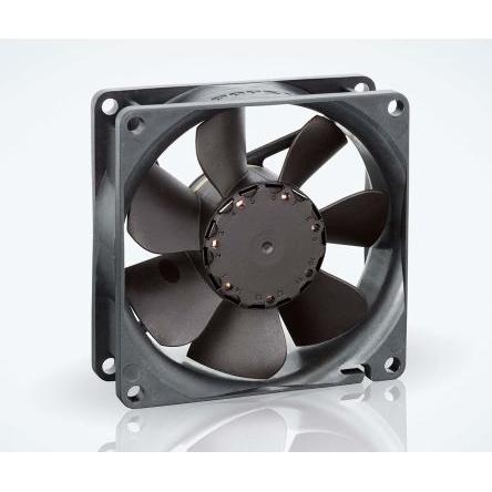 ebm-papst Axiální ventilátor, řada: 8400 N, průtok vzduchu: 79 m³/h 2.8 W 24V dc 120 mA IP20 80 mm 80mm 25 mm