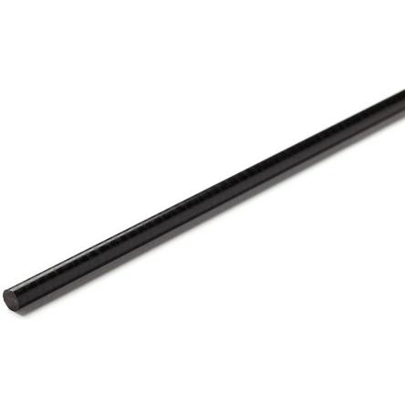 RS PRO Acetalová tyč Černá, délka: 1 m x 10 mm v prům.
