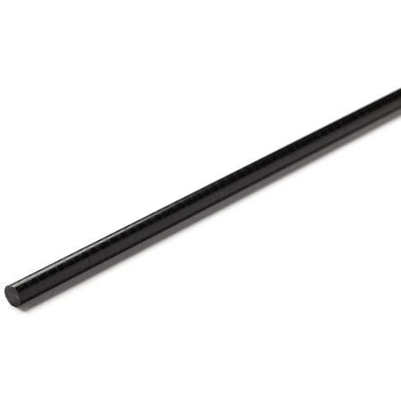 RS PRO Acetalová tyč Černá, délka: 1 m x 16 mm v prům.