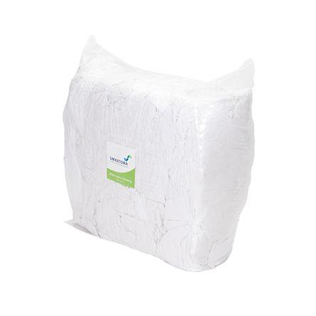 Smartora Utěrka, Premium Sheeting Rags 10Kg, Bílá Bavlna, Univerzální použití Suché Sáček, počet ubrousků: 10 V balení