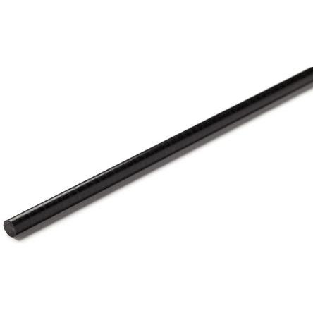 RS PRO Acetalová tyč Černá, délka: 1 m x 40 mm v prům.