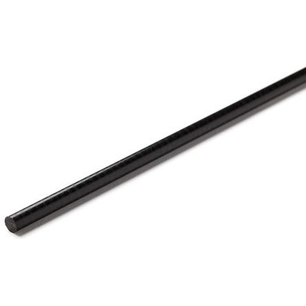 RS PRO Acetalová tyč Černá, délka: 1 m x 60 mm v prům.