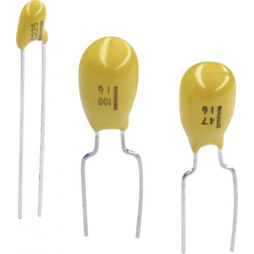 TANCAP CA42-106M016AB Tantalový kondenzátor THT 2.5 mm 10 µF 16 V 20 % (š x v) 4.8 mm x 14 mm 1 ks