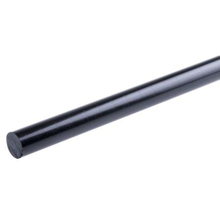 RS PRO Nylonová tyč Černá, délka: 1 m x 10 mm v prům.