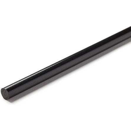 RS PRO Nylonová tyč Černá, délka: 1 m x 20 mm v prům.