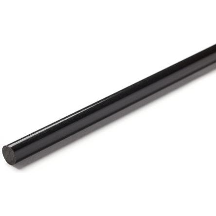 RS PRO Nylonová tyč Černá, délka: 1 m x 25 mm v prům.