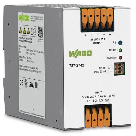 WAGO Napájecí zdroj na lištu DIN 20 A 24V dc 480 W