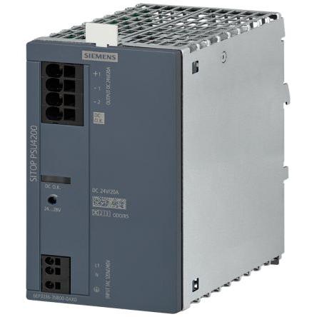 Siemens Napájecí zdroj na lištu DIN SITOP PSU4200 24 V/20 A, počet výstupů: 1 Napájecí zdroj 264V ac 20 A St. 24V dc DC