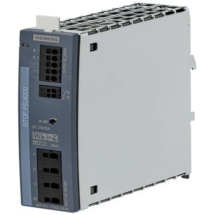Siemens Napájecí zdroj na lištu DIN 6EP3433, počet výstupů: 1 Lišta DIN 600V ac 5 A St. 24V dc DC