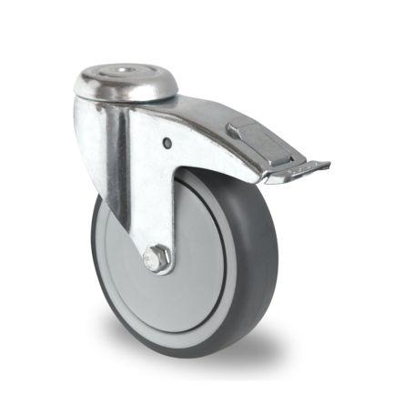 RS PRO Brzděné otočné 75 kg 75 mm, Pneumatika z termoplastické pryže