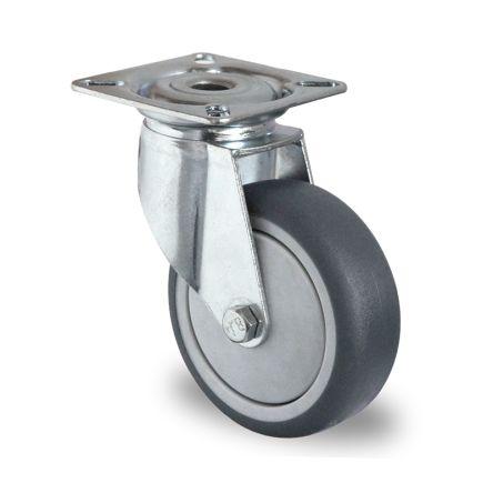 RS PRO Otočné 75 kg 75 mm, Pryž