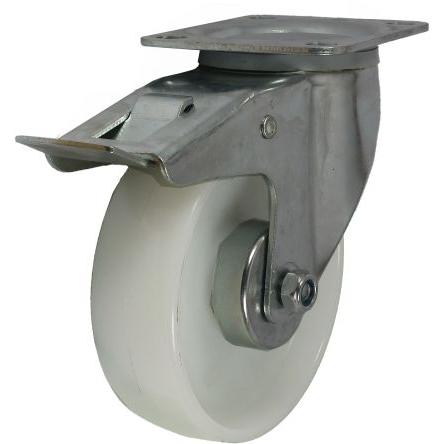 RS PRO Brzděné otočné 150 kg 100 mm, Nylon