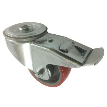 RS PRO Brzděné otočné 130 kg 80 mm, Polyuretan