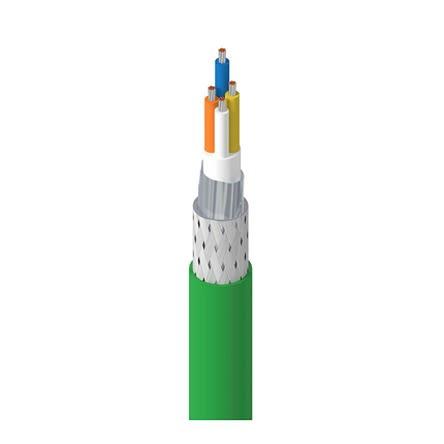 Belden Cat5e Ethernetové kabely, řada: 70007NH, Zelená, Polyetylen 100 m, typ pláště: Pocínovaný opletený drát z měděné