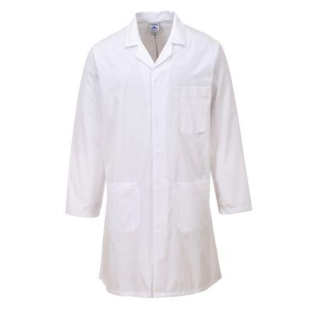 Portwest Laboratorní plášť, Bílá Unisex, SC: M Opakovaně použitelné