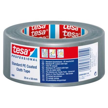 Textilní páska, Modrá, délka: 25 m x 50mm x 0.26 mm Tesa 4688 Tesa, název: 4688 PE potahovaný