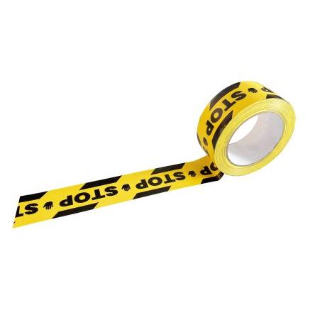 Značkovací páska, Černá, Žlutá Polyvinylchlorid Předtištěný 0.15 mm 50mm, délka: 33 m RS PRO