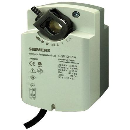 Siemens Pohon klapky, řada: GQD.1 2 Nm DC 0 až 10 V, 3polohové, 2polohové 230V