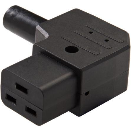 RS PRO Konektor IEC C19, orientace těla: Pravý úhel, Kabel Vnitřní, 250V 16A