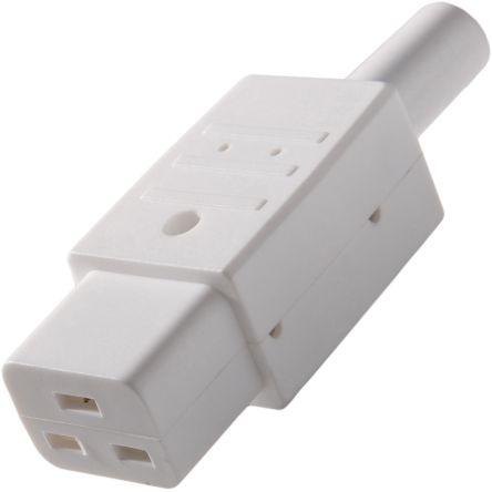 RS PRO Konektor IEC C19, orientace těla: Rovný, Kabel Vnitřní, 250V 16A