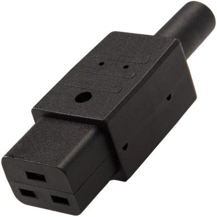 RS PRO Konektor IEC C19, orientace těla: Rovný, Kabel Vnitřní, 250V 16A