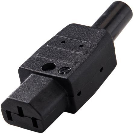 RS PRO Konektor IEC C13, orientace těla: Rovný, Kabel Vnitřní, 250V 10A