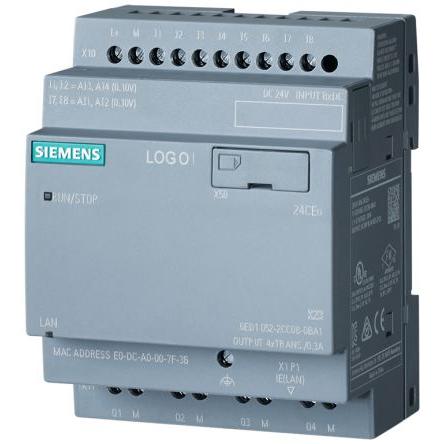 Logický modul řada LOGO!, výstup: Tranzistor Lišta DIN Siemens 12, typ vstupní: Analogové, Digitální