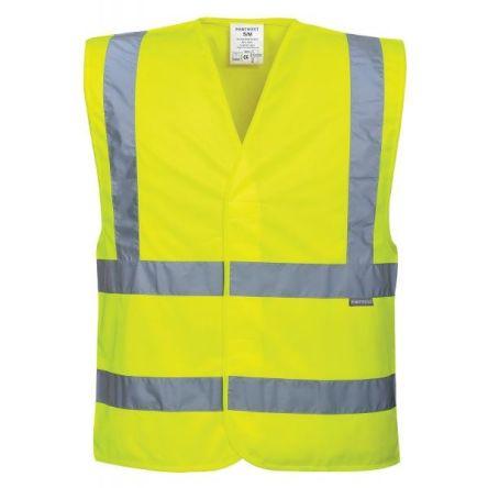 Portwest Žlutá Vroubkovaný pletený, 100% polyester Reflexní vesta 6XL to 7XL