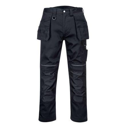 Portwest Kalhoty Unisex CE, SC: 34 in velikost 44 cm v pase, délka nohavice 79cm, Černá, řada: PW347