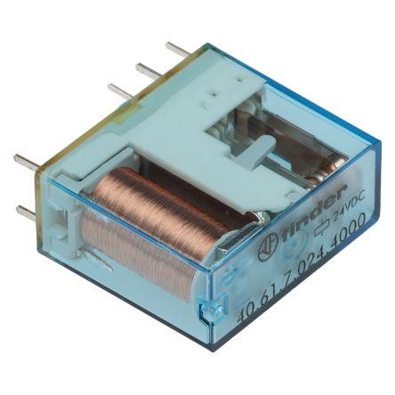 Finder Výkonové relé SPDT Montáž na plošný spoj 16A 24V dc 40