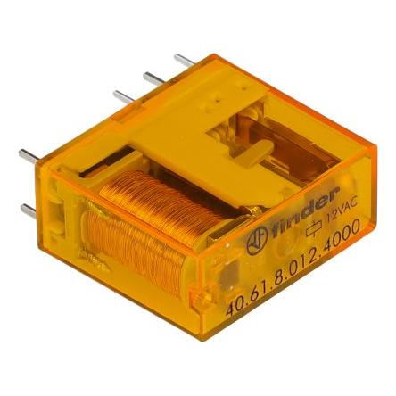 Finder Výkonové relé SPDT Montáž na plošný spoj 16A 12V ac 40