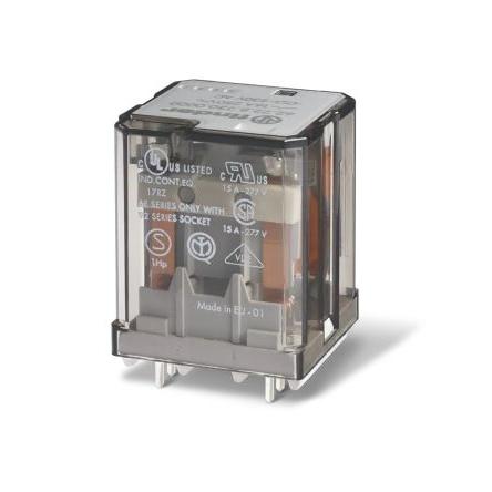 Finder Výkonové relé DPDT Montáž na plošný spoj 16A 12V dc 62