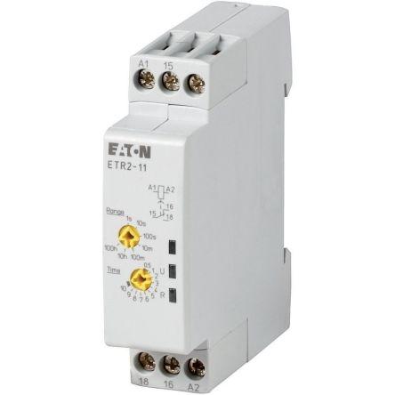 Eaton Časovací relé, řada: 262684 ETR2 Lišta DIN 1kontaktové 240 V ac 240V ac Šroub 0.05 to 360000 s
