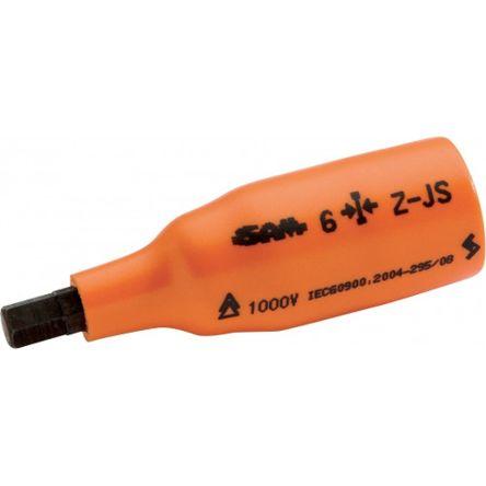 Zásuvka 3/8 in pohon 6 mm 6 bodů Hvězdicový Splňuje normu VDE/1000V, celková délka: 67mm SAM