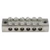 RS PRO Zemnicí svorkovnice, počet cest: 6, 16AWG, délka: 69 mm Dvojitý šroub 0mm², 16 mm² barva Šedá Šroubová, materiál