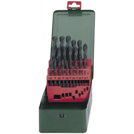 Metabo 627152000 HSS sada spirálových vrtáku do kovu 25dílná 1 mm, 1.5 mm, 2 mm, 2.5 mm, 3 mm, 3.5 mm, 4 mm, 4.5 mm, 5 mm, 5.5 mm, 6 mm, 6.5 mm, 7 mm, 7.5 mm,