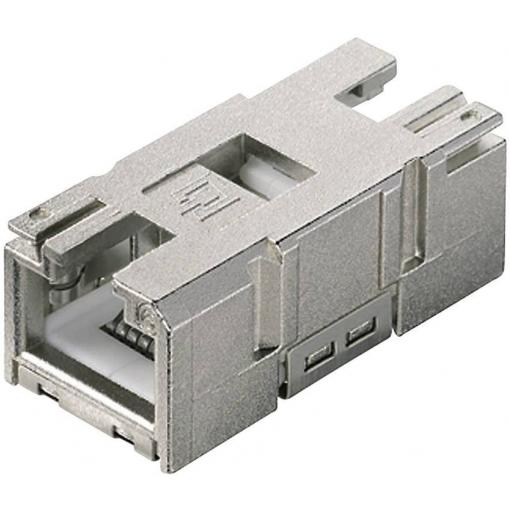 Telegärtner 100007533, RJ45 konektor, spojka, rovná, počet pólů: 8P8C, stříbrná (metalíza), 1 ks