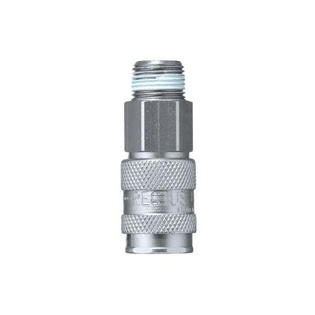 Pneumatická rychlospojka, řada: 23, Niklovaná mosaz1/4 in Vnější, Vnitřní, přípojka se závitem: ISO 23mm Legris
