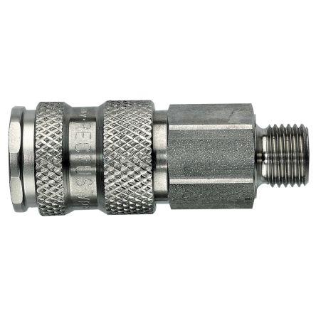Pneumatická rychlospojka, řada: 25, Nerezová ocel1/4 in Vnější, Vnitřní 23mm Legris