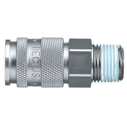 Pneumatická rychlospojka, řada: 27, Niklovaná mosaz1/2 in Vnější/vnitřní 27mm Legris