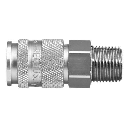 Pneumatická rychlospojka, řada: 27, Niklovaná mosaz1/2 in Vnější/vnitřní 27mm Legris