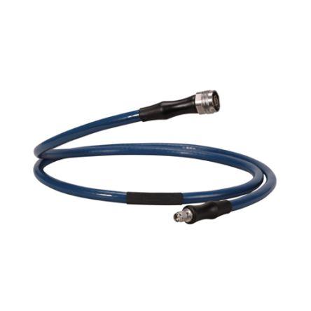 Koaxiální kabel, řada: TL-8A, Šedá Vnější Polykarbonát, A: SMA Vnější, B: SMA 1 m Huber+Suhner