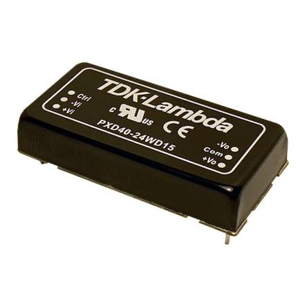 TDK-Lambda Měnič DC/DC PXD40, výstup: 3.3V, 48 V 1600 V, Vin 75V 12.2 A, Vin 9V 40.3 W -40 °C 105 °C Povrch