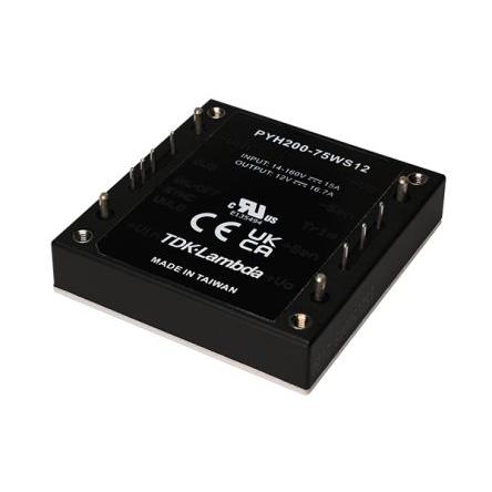 TDK-Lambda Měnič DC/DC PYH200, výstup: 12V dc 3000 V ac, Vin 160V dc 16.7 A, Vin 14V 200 W -40 °C 100 °C Povrch