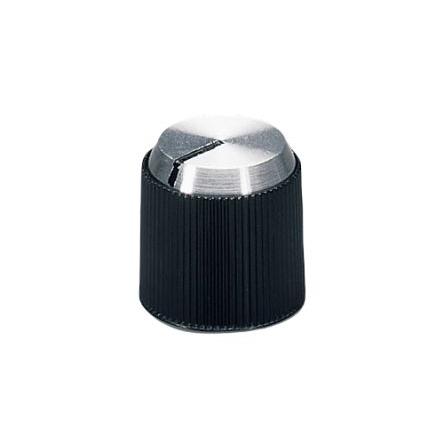 Knoflík potenciometru Černá 14.1 mm Průměr knoflíku, barva ukazatele: Černá barva ukazatele 4 mm hřídel OKW A1314240